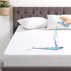 NORA HOME Protège-matelas imperméable 200 x 200 cm, ne donne pas de chaleur, non bruyant. Niveau imperméable 5/5 Couvre matelas 200 x 190 cm, anti-acariens, respirant, 100 % coton. Oeko-Tex - Publicité