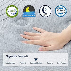 Avenco Matelas 90x190, Hauteur 18 cm, Ressort Ensachés en Mousse, Matelas à 3 Zones de Confort, CertiPUR-US & ISPA Certified, Anti-interférence Silencieuse, Respirable et Durable, Support 10 Ans - Publicité