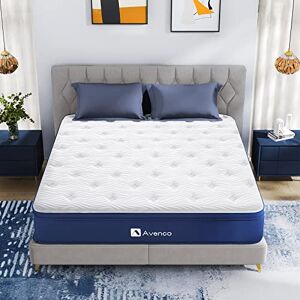 Avenco Matelas 180×200 h3, Épaisseur 18 cm, Matelas à Ressorts Ensachés, Matelas en Mousse de Fibre de Bambou, Haute Résilience, Ultra Respirant, Certifié Eco-Tex, 180×200×18cm - Publicité