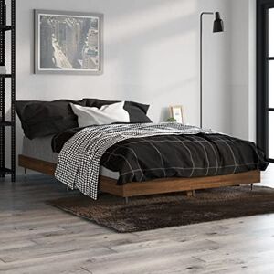 LARRYHOT Tour de lit en chêne marron 120 x 190 cm en bois multicouche, lits et accessoires, lits et cadres pour lits, 832196 - Publicité