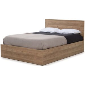 Conforama Lit coffre 140x190 cm KRONOS coloris chêne