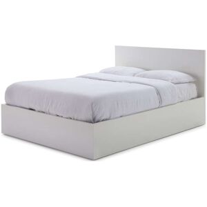 Conforama Lit coffre 160x200 cm KRONOS coloris blanc