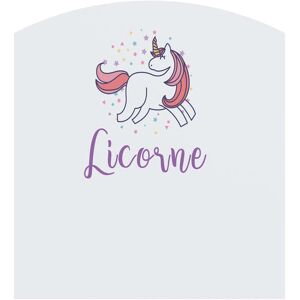 Conforama T�te de lit 100 cm LICORNE coloris blanc - Publicité