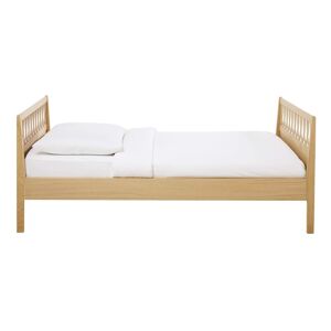 Maisons du Monde Lit 90x200 en placage chene Beige 206x82x97cm