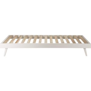 Maisons du Monde Lit banquette 90x190 en pin blanc Marron 90x27x190cm