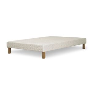 Sommier tapissier lattes actives bois massif coton bio 140x200