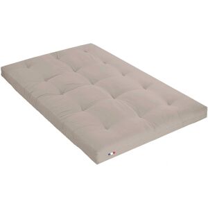 Idliterie Matelas futon coton taupe 140x190 Taupe 190x15x140cm