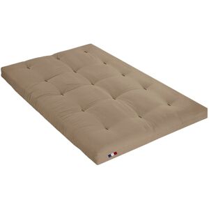 Idliterie Matelas futon coton taupe 140x190