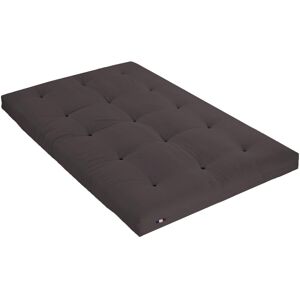 Idliterie Matelas futon coton chocolat 160x200 Marron 200x15x160cm