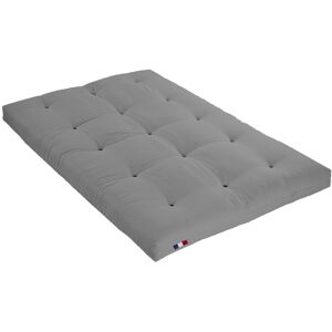 Idliterie Matelas futon coton gris clair 160x200 Gris 200x15x160cm