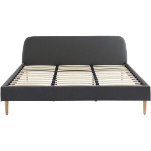 Homifab Lit 180x200 gris foncé avec sommier à lattes et tête de lit - Publicité