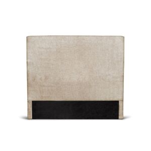 Usinestreet Tête de lit lisse en tissu - Beige, Largeur - 160 cm