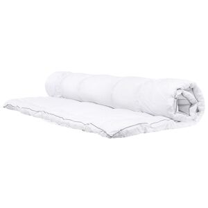 Beliani Surmatelas en coton ciré blanc 200x160cm