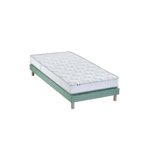 Idliterie Ensemble matelas 100% latex5 zones sommier vert 80x200 - Publicité