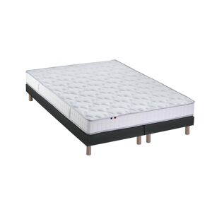 Idliterie Ensemble matelas 100% latex5 zones sommier noir 160x200 - Publicité