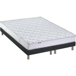 Idliterie Ensemble matelas mousse sommier noir 160x200 - Publicité