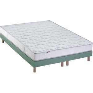 Idliterie Ensemble matelas mousse sommier vert 160x200 - Publicité