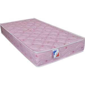 Idliterie Matelas Bebe 100% Coton Mousse FERME Rose 90x190