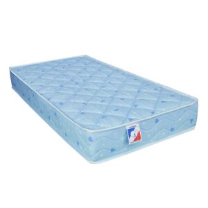 Idliterie Matelas Bebe 100% Coton Mousse FERME Bleu 90x190 Bleu 190x12x90cm