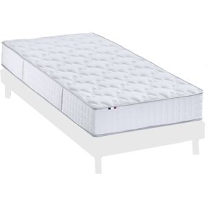 Idliterie Ensemble Matelas Ressorts + Visco Sommier en Kit Blanc 90x190 - Publicité