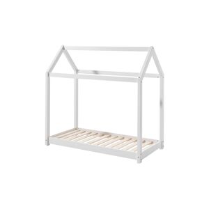 Vipack Lit cabane 70x140 sommier inclus blanc