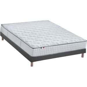 Idliterie Ensemble matelas ressort mémoire forme sommier noir 140x190 - Publicité