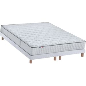 Idliterie Ensemble matelas ressort mémoire forme sommier blanc 180x200 - Publicité