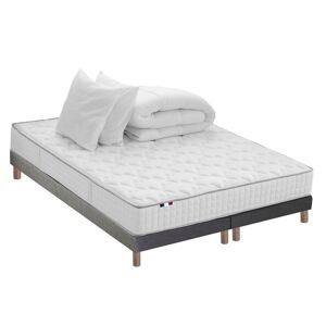 Idliterie Pack Pret a dormir : matelas + sommier + couette + oreillers 160x200