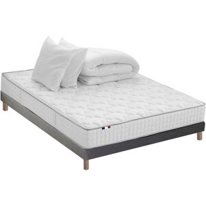 Idliterie Pack Pret a dormir : matelas + sommier + couette + oreillers 140x190