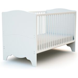 AT4 Lit bebe evolutif en bois MARELLE Blanc 144x94x79cm