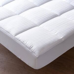 Becquet Surmatelas confort 160x200 blanc en coton Blanc 200x1x160cm