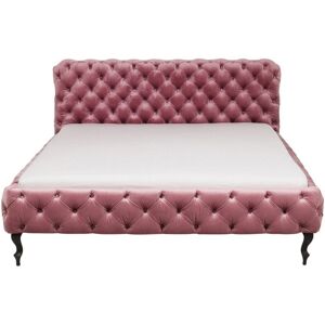 Kare Design Lit 180x200 capitonné en velours rose