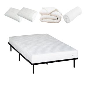 Olympe Ensemble 140x190 Matelas Latex + Sommier Métal + Accessoires - Publicité