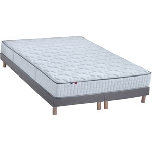 Idliterie Ensemble matelas ressort mémoire forme sommier gris 160x200 - Publicité