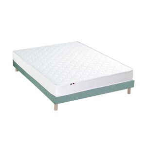 Idliterie Ensemble matelas accueil latex 3 zones sommier vert 140x190 - Publicité