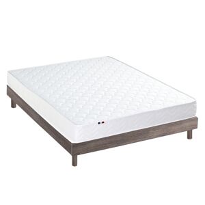 Idliterie Ensemble Matelas accueil latex sommier en Kit Chêne gris 140x190 - Publicité