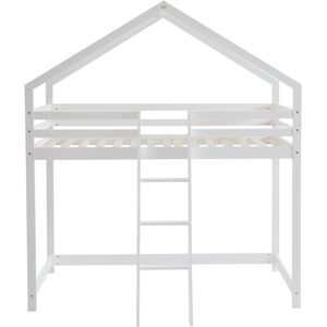 Baita Lit mezzanine pin blanc 90x190 sommier inclus - Publicité