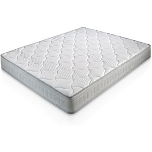 HOMN Matelas à mémoire de forme 140x190 cm, 18 cm épaisseur Blanc 140x18x190cm