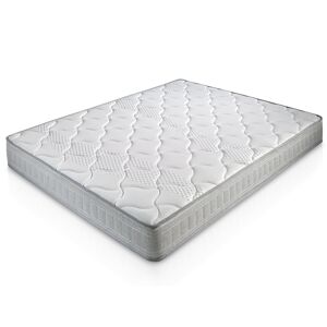 HOMN Matelas à mémoire de forme 140x200 cm, 18 cm épaisseur Blanc 140x18x200cm