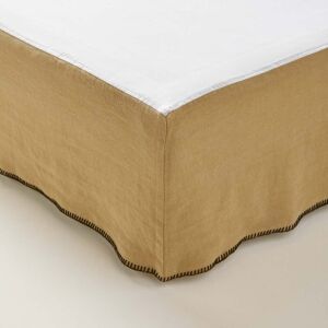 Madura Cache sommier NINO Seigle et feston noir 140x200 cm Beige 140x200cm