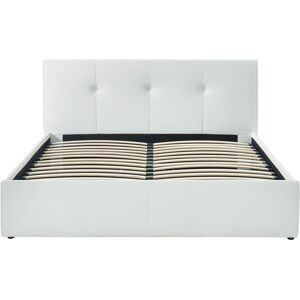 Baita Lit coffre simili blanc coffre 160x200 sommier inclus