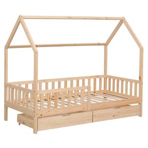 Happy Garden Lit cabane pour enfant avec tiroirs 190x90cm bois