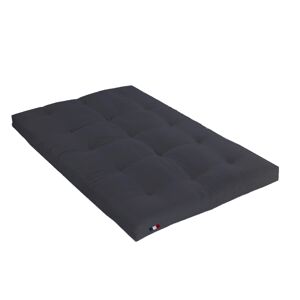Terre de Nuit Matelas futon coton traditionnel, 13cm anthracite 140x200 Gris 200x13x140cm