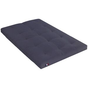 Terre de Nuit Matelas futon coton traditionnel, 13cm anthracite 140x200