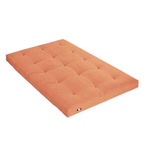 Terre de Nuit Matelas futon coton traditionnel, 13cm orange 140x200