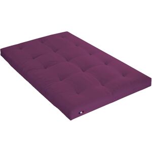 Terre de Nuit Matelas futon coeur latex ferme 13cm violet 140x200 Violet 200x13x140cm