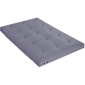 Terre de Nuit Matelas futon coton traditionnel, 13cm gris 140x200