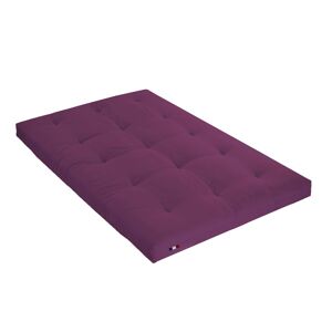 Terre de Nuit Matelas futon coton traditionnel, 13cm violet 140x200 Violet 200x13x140cm