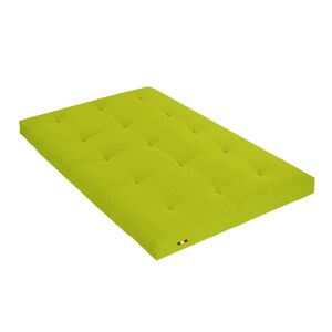 Terre de Nuit Matelas futon coton traditionnel, 13cm vert 140x200 Vert 200x13x140cm