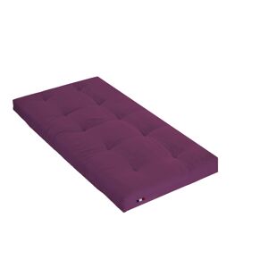 Terre de Nuit Matelas futon coton traditionnel, 13cm violet 90x200 Violet 200x13x90cm